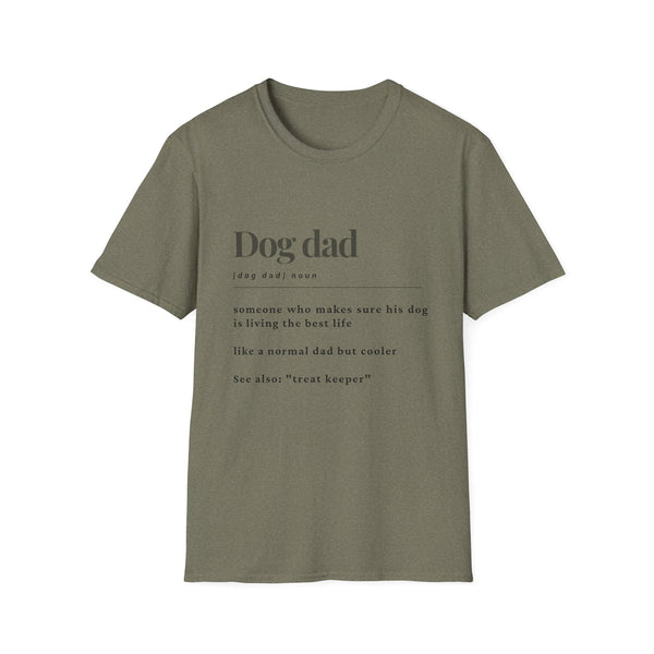 Printify T-Shirt S / Heather Military Green Dog Dad T-Shirt