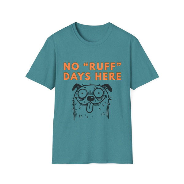 Printify T-Shirt S / Heather Galapagos Blue Dog Lover Softstyle T-Shirt - No Ruff Days Here