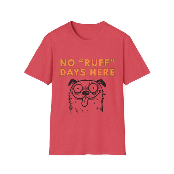 Printify T-Shirt S / Heather Red Dog Lover Softstyle T-Shirt - No Ruff Days Here