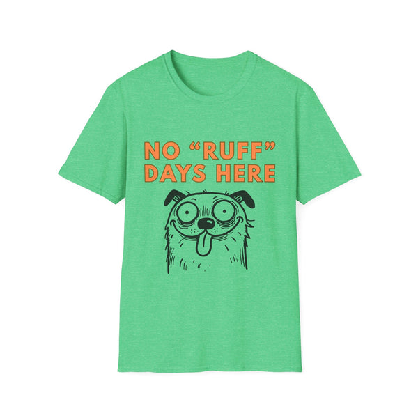 Printify T-Shirt S / Heather Irish Green Dog Lover Softstyle T-Shirt - No Ruff Days Here