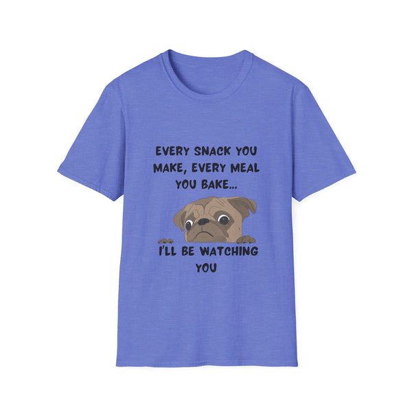 Printify T-Shirt XS / Heather Royal Funny Dog Unisex T-Shirt with 'I'll be watching you' Quote