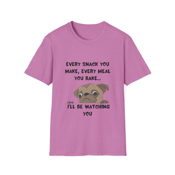 Printify T-Shirt S / Heather Radiant Orchid Funny Dog Unisex T-Shirt with 'I'll be watching you' Quote