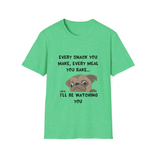 Printify T-Shirt S / Heather Irish Green Funny Dog Unisex T-Shirt with 'I'll be watching you' Quote