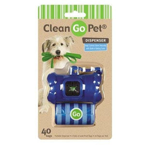 Boss Pet Products Pet Accessories Clean Pet Poo Bags & Dispenser-blue
