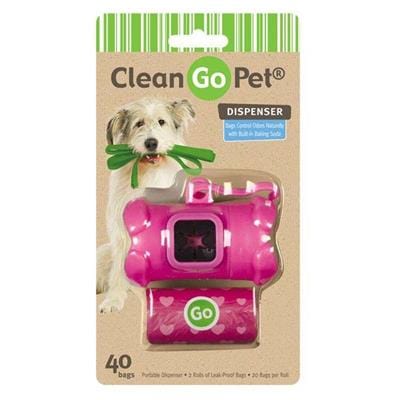 Boss Pet Products Pet Accessories Clean Pet Poo Bags & Dispenser-Pink