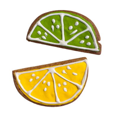 Doodle Doo Bakery Dog Treat Lemon/Orange Slice Fruit Dog Cookie