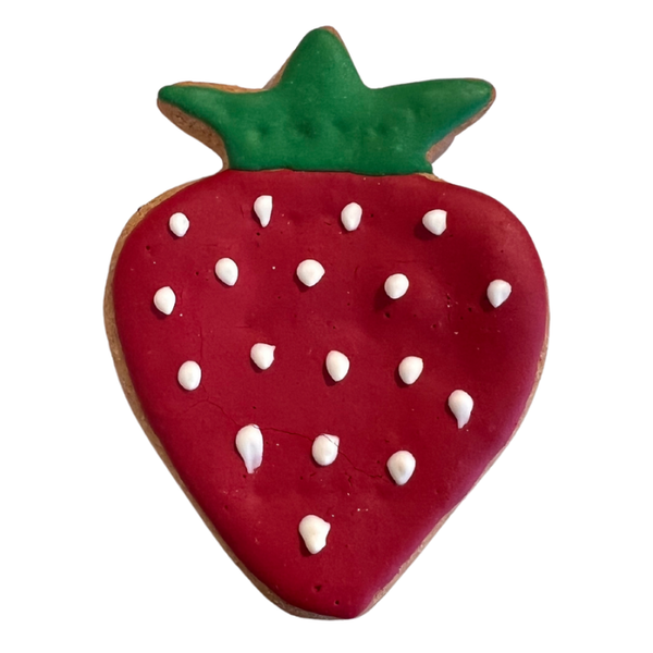 Doodle Doo Bakery Dog Treat Strawberry Fruit Dog Cookie