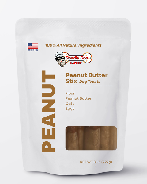 Doodle Doo Bakery Dog Treat 🥜 Homemade Dog Treats - Peanut Butter Stix Treat 1/2lb