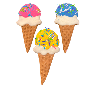 Doodle Doo Bakery Dog Treat Ice Cream Cookie 1pc (Colors Asst)