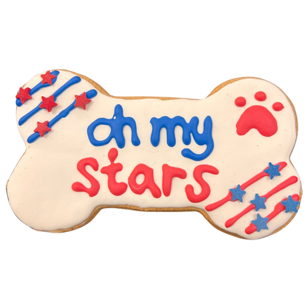 Doodle Doo Bakery Dog Treat Pawtriotic 3 Patriotic Bones 1pc