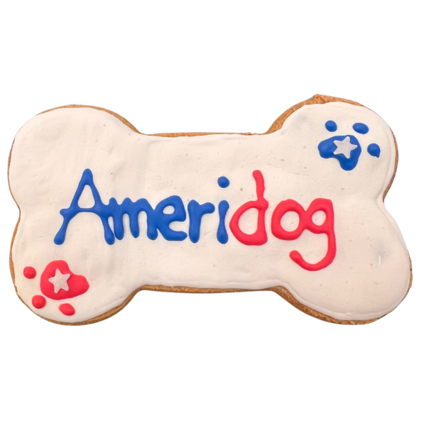 Doodle Doo Bakery Dog Treat Pawtriotic 2 Patriotic Bones 1pc