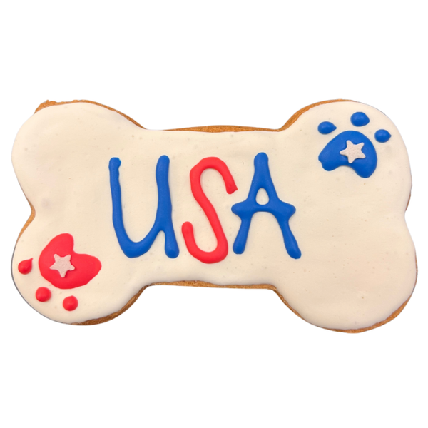 Doodle Doo Bakery Dog Treat Pawtriotic 1 Patriotic Bones 1pc