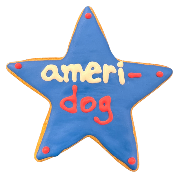 Doodle Doo Bakery Dog Treat Star 3 Patriotic Star Cookie