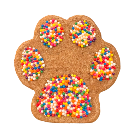 Doodle Doo Bakery Dog Treat Paws with Sprinkles Cookie