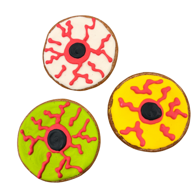 Doodle Doo Bakery Dog Treats Eyeball Cookie 3" (1 pc) Asst Color