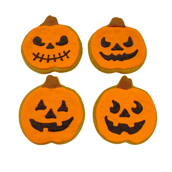 Doodle Doo Bakery Dog Treats Jack O' Lantern Cookie 2.5" (1 pc) Asst