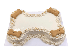 Doodle Doo Dog Treat 10" Bone Shaped Cake