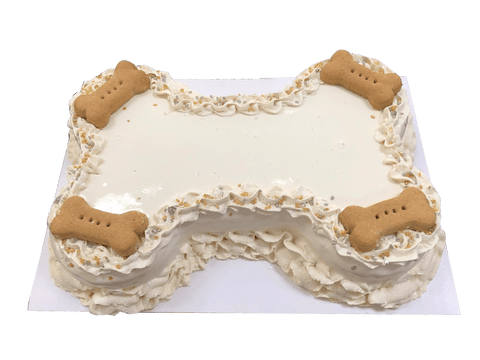 Doodle Doo Dog Treat 10" Bone Shaped Cake