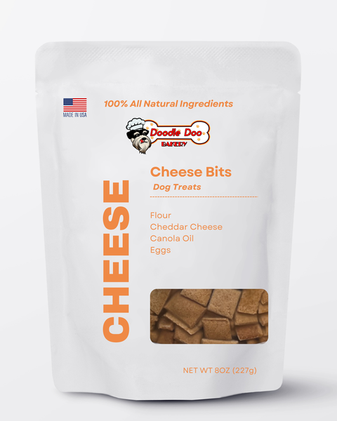 Doodle Doo Dog Treat 🧀 Homemade Dog Treats - Cheese Bits Dog Biscuits 1/2 LB.
