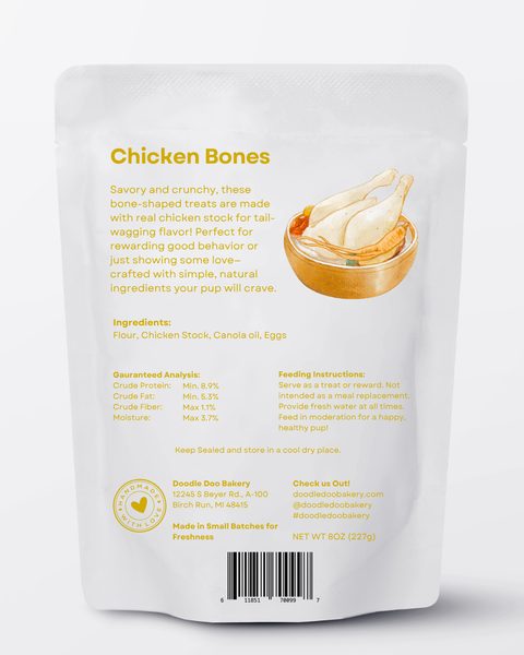 Doodle Doo Dog Treat 🍗Homemade Dog Treats - Chicken Treat 1/2lb