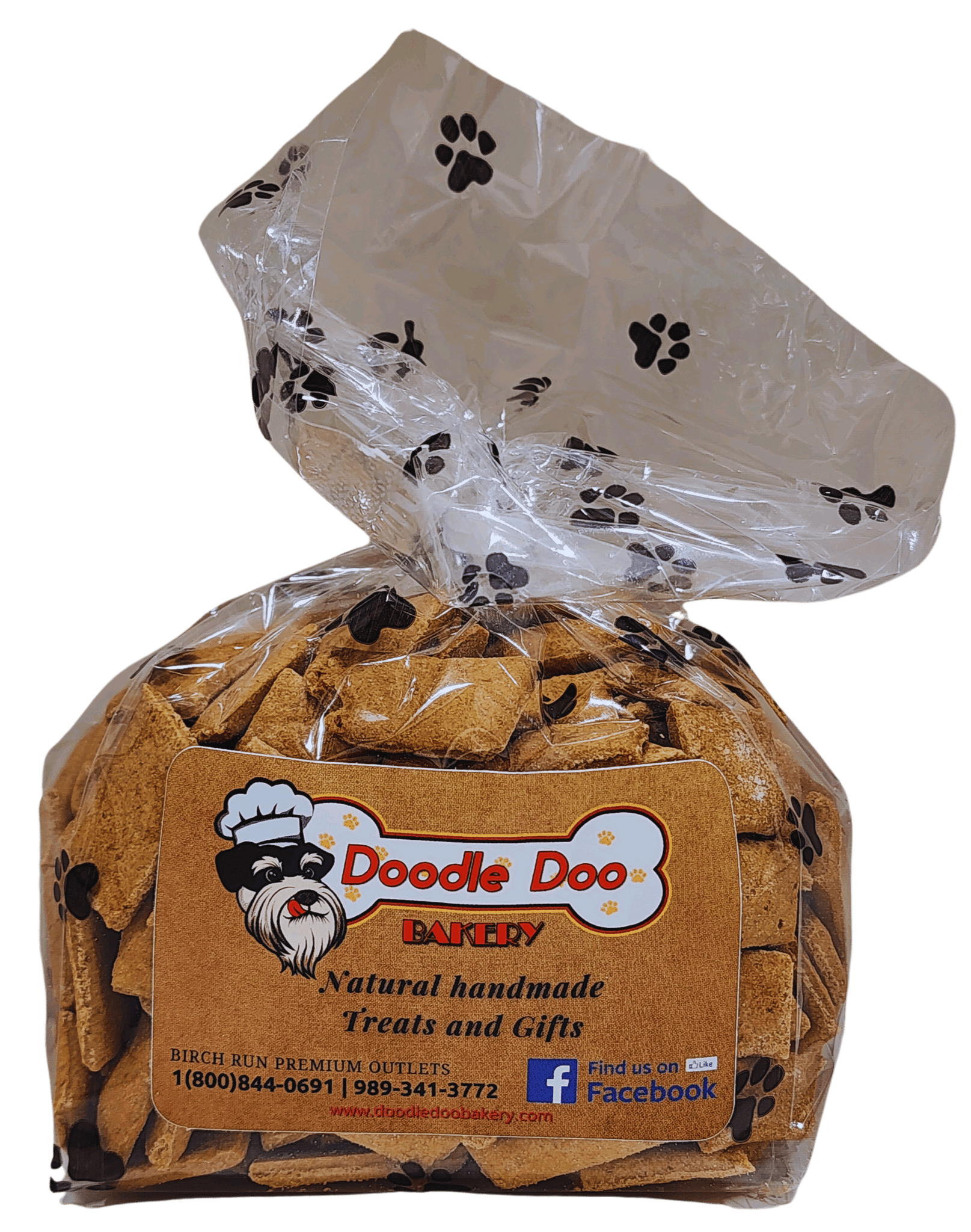 Doodle Doo Dog Treat Peanut Butter Bits Dog Biscuits 1/2lb