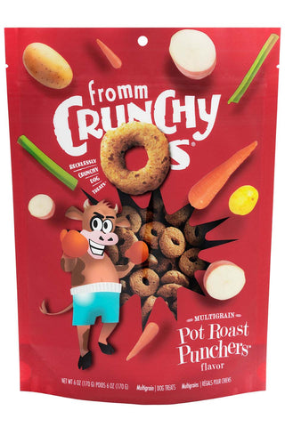 FROMM Dog Treats FROMM 6 OZ DOG CRUNCHY O TREATS POT ROAST PUNCHERS
