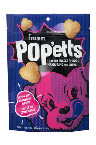 FROMM Dog Treats FROMM 6 OZ DOG POPETTS TREAT CRISPY AIRY CRANBERRY