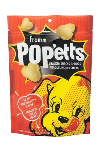 FROMM Dog Treats FROMM 6 OZ DOG POPETTS TREAT KICKIN CHICKEN LIVER