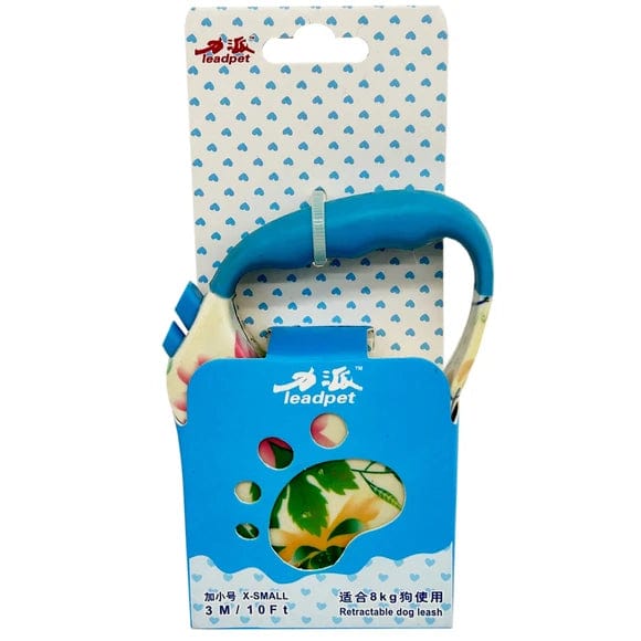 10 Foot Retractable 15 Pound Extra Small Dog Walking Leash