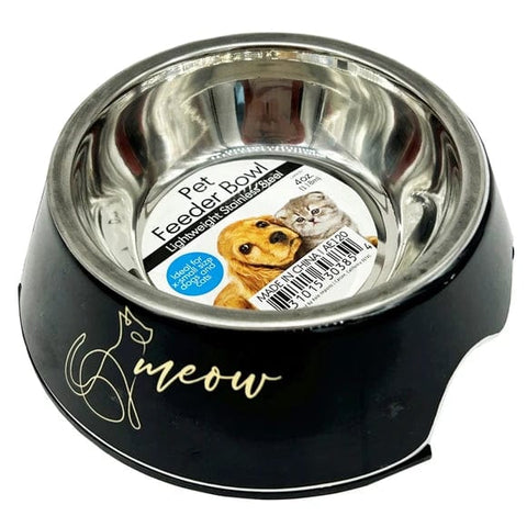 Kole Imports Pet Accessories 5.5" Kitten and Puppy Pet Feeder with Removeable Steel Bowl