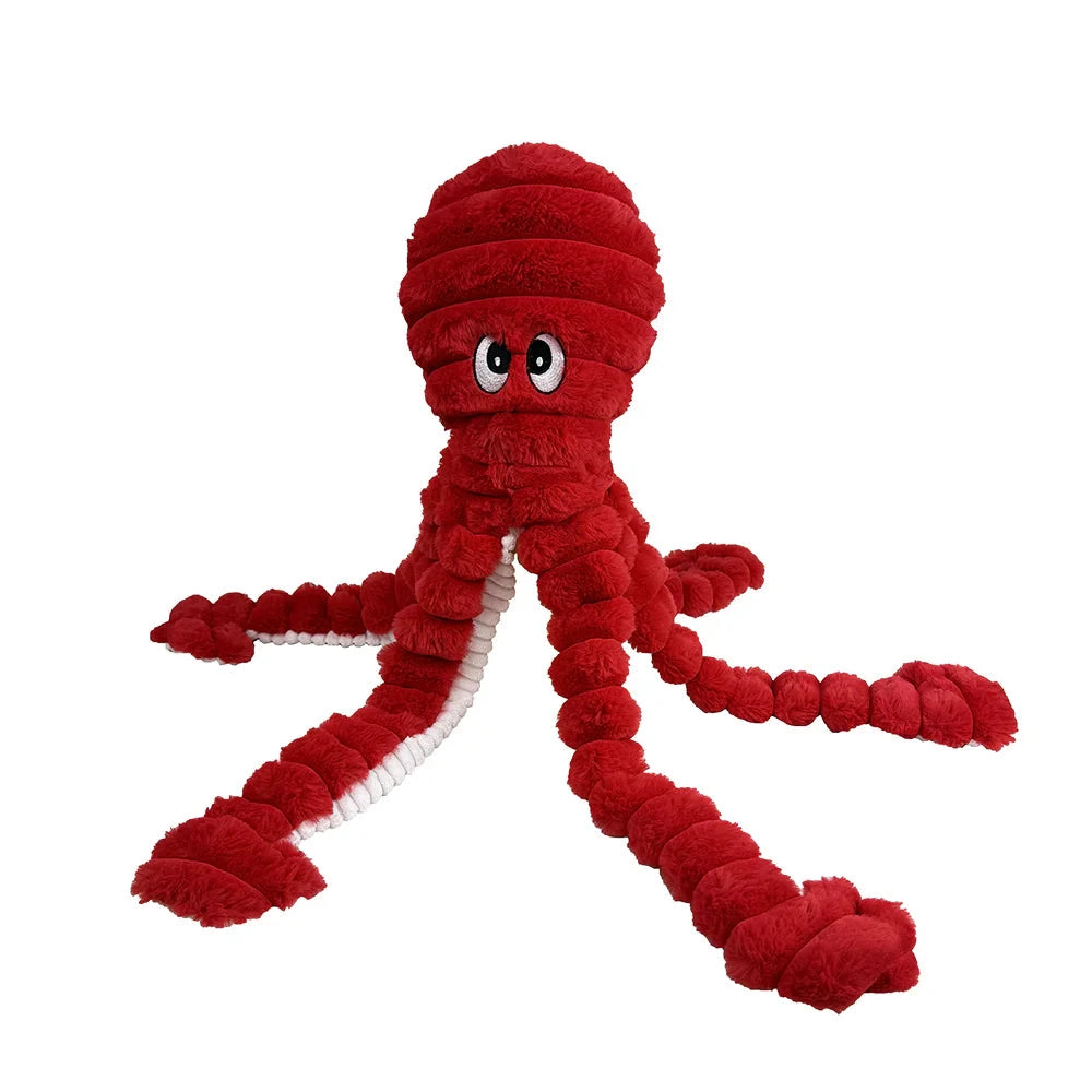 Pet Lou Dog Toys 26" Christmas Holiday Octopus