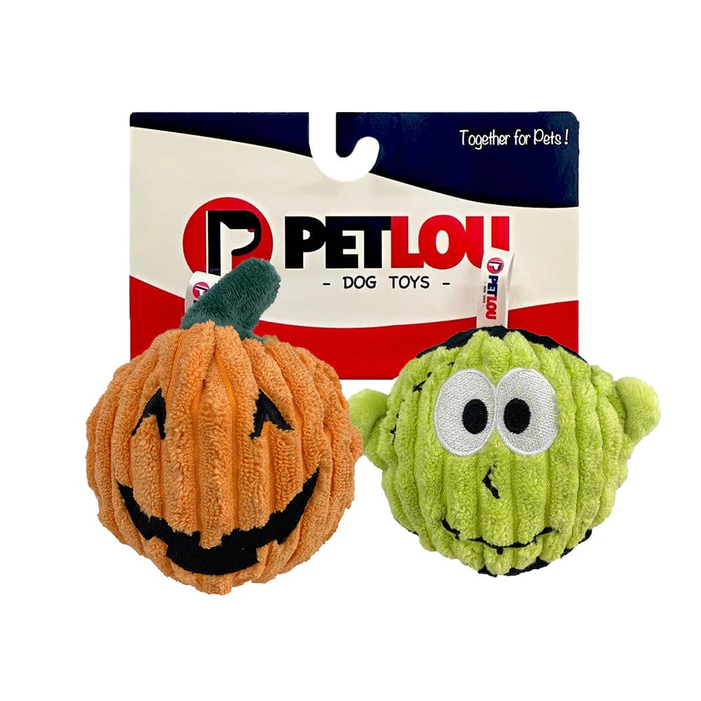 Pet Lou Dog Toys 4" EZ Squeaky Ball Twin Pack - Pumpstein