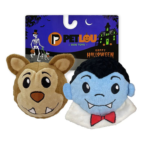 Pet Lou Dog Toys 4" EZ Squeaky Ball Twin Pack - VamWolf