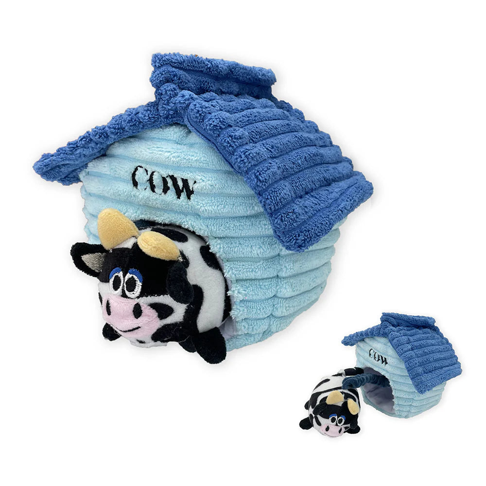 Pet Lou Dog Toys 6" Cubbiez - Cow