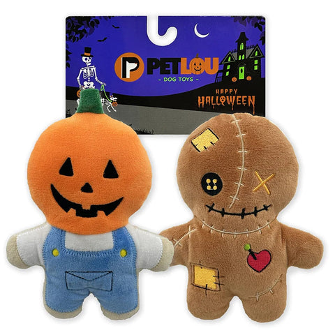 Pet Lou Dog Toys 7" Trick or Treat Pals - Scarecrows