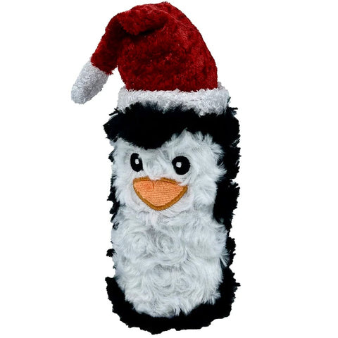 Pet Lou Dog Toys 8" Christmas Squeaky Penguin Bottle