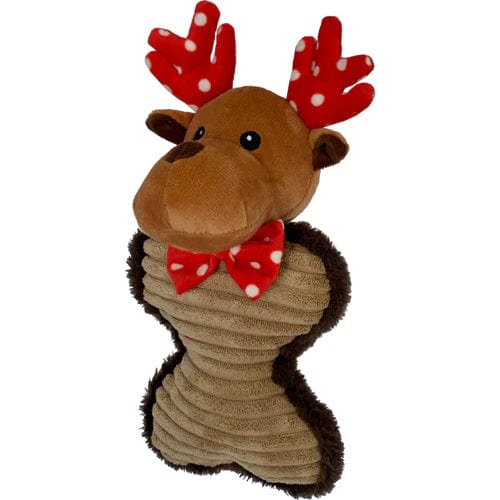 Pet Lou Toy 10" Christmas Bone - Reindeer