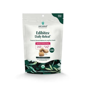 Pet Relief CBD treats Pet Releaf Daily Releaf Blueberry Cranberry Organic(Sm & Med breed size)