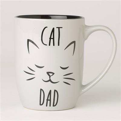 PetRageous Pet Accessories Cat Dad Stoneware Mug (Gray)