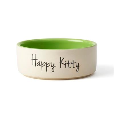 PetRageous Pet Accessories Happy Kitty Bowl, 2 cups, Lime Green