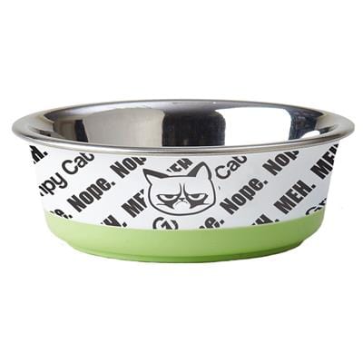 PetRageous Pet Accessories MEH Stainless Bowl, White 1.66 cups