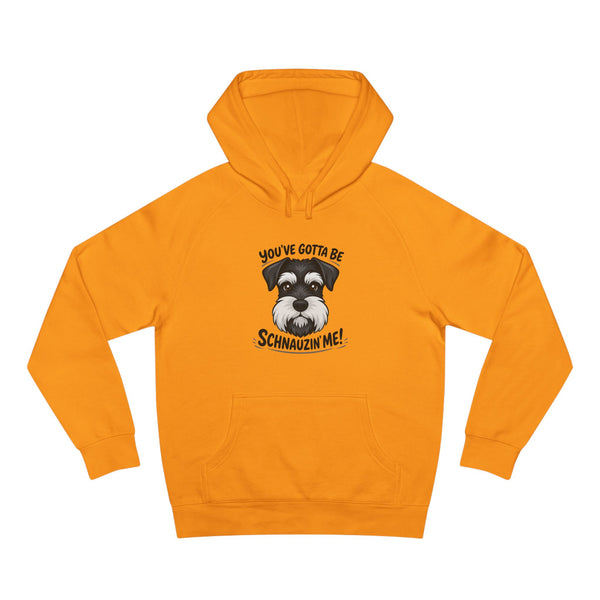 Printify Hoodie S / Gold Schnauzer Hoodie - "You've Gotta Be Schnauzin Me!" Cute Dog Lover Pullover