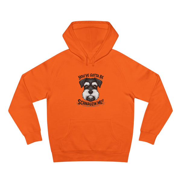 Printify Hoodie L / Orange Schnauzer Hoodie - "You've Gotta Be Schnauzin Me!" Cute Dog Lover Pullover