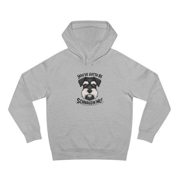 Printify Hoodie S / Athletic Heather Schnauzer Hoodie - "You've Gotta Be Schnauzin Me!" Cute Dog Lover Pullover