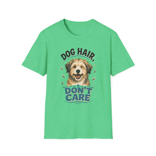 Printify T-Shirt S / Heather Irish Green “Dog Hair Don't Care” T-shirt
