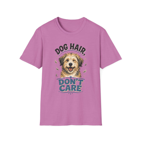 Printify T-Shirt S / Heather Radiant Orchid “Dog Hair Don't Care” T-shirt