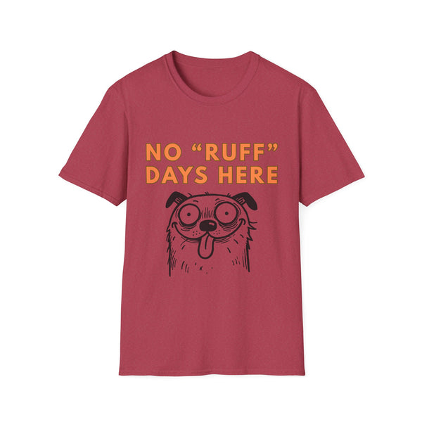 Printify T-Shirt S / Heather Cardinal Dog Lover Softstyle T-Shirt - No Ruff Days Here