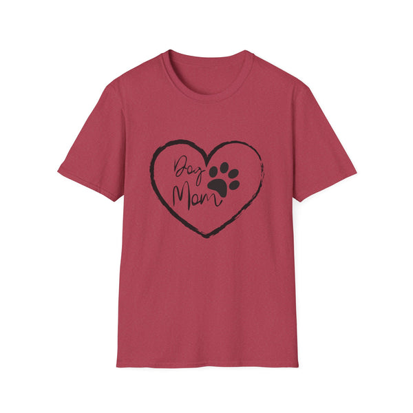 Printify T-Shirt S / Heather Cardinal “Dog Mom” T-shirt