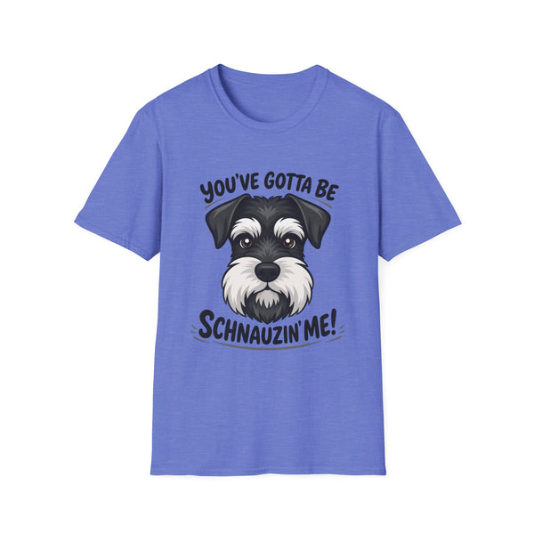 Printify T-Shirt XS / Heather Royal Funny Dog Unisex T-Shirt with 'You've Gotta Be Schnauzer Me' Quote