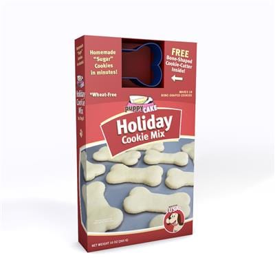 PuppyCake Dog Treat Holiday Cookie Mix and Cookie Cutter (wheat-free)